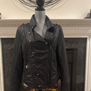 Buffalo David Bitton Black Quilted Bomber Jacket